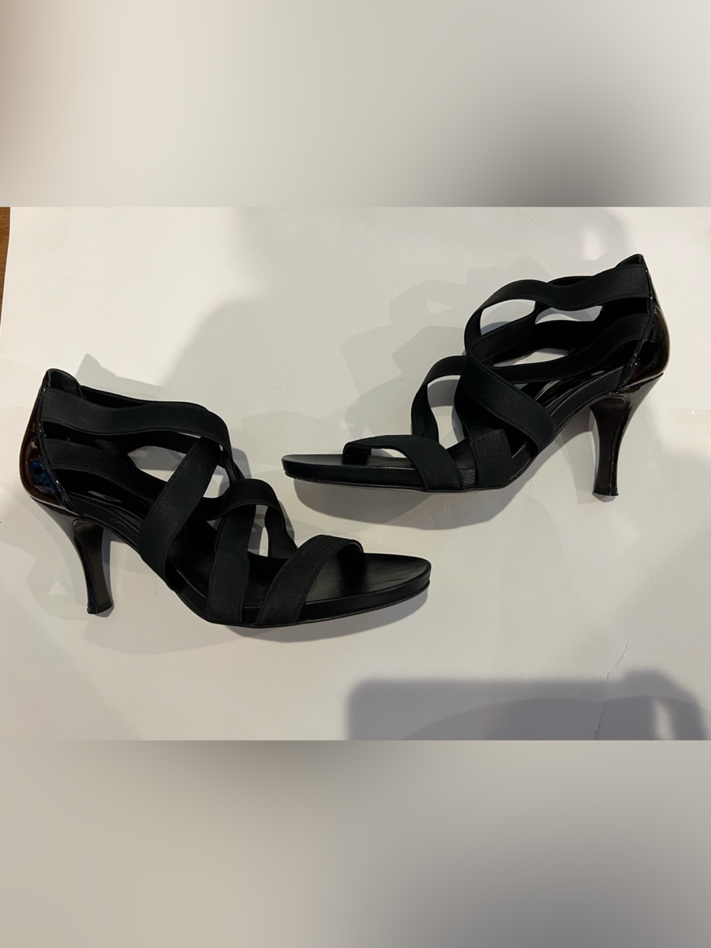 Donald J. Pliner Black Strappy Heels Size 8.5